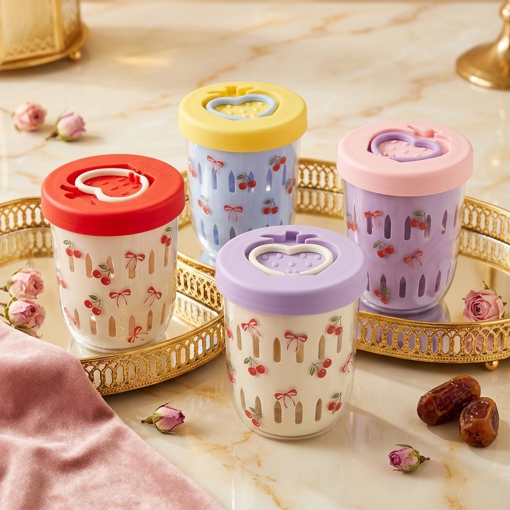 Meal Prep Yogurt Containers - 투명 플라스틱 오버나이트 오트밀 용기(뚜껑 포함)
