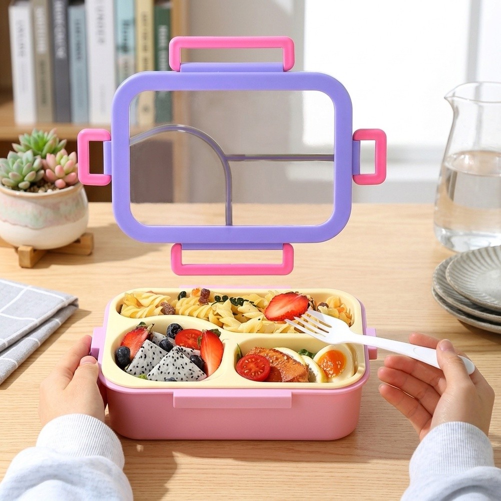 Meal Prep Box - 스테인리스 스틸 3칸 누수 방지 도시락