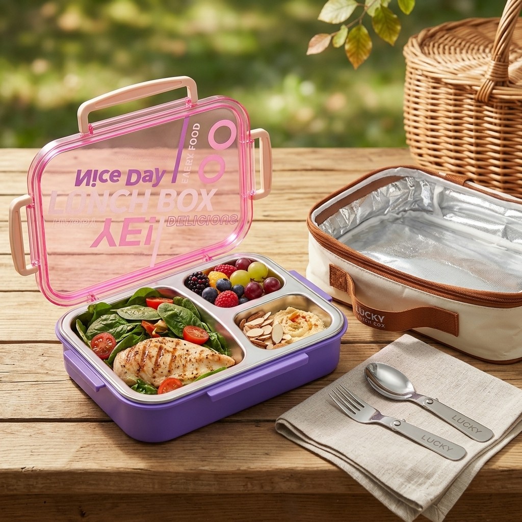 Meal Prep Meal Ideas - 전자레인지용 304 스테인리스 도시락, 새지 않는
