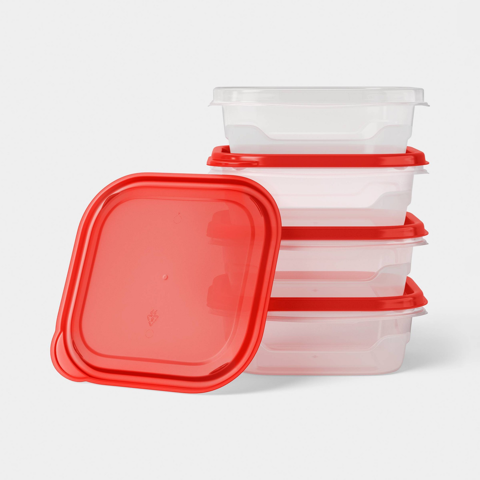 4개의 작은 사각형 식품 보관 용기(스냅 뚜껑 포함), - Meal Prep Box 리뷰 및 가격