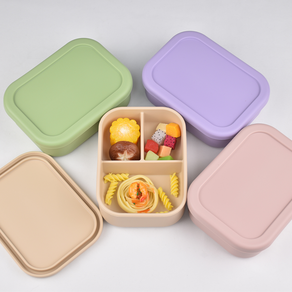 3칸 식품 등급 실리콘 벤토 도시락 - 누출 방지, 전 - Meal Prep Meal Ideas 리뷰 및 가격