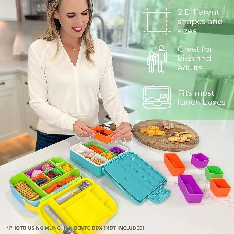 실리콘 식품 상자 분배기 베이킹 컵 도시락 분배기 컵  - Meal Prep Box 리뷰 및 가격