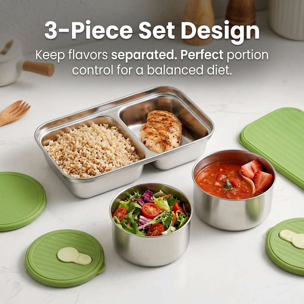 전자레인지 사용 가능 304 스테인리스 도시락 세트 성 - Meal Prep Meal Ideas 리뷰 및 가격