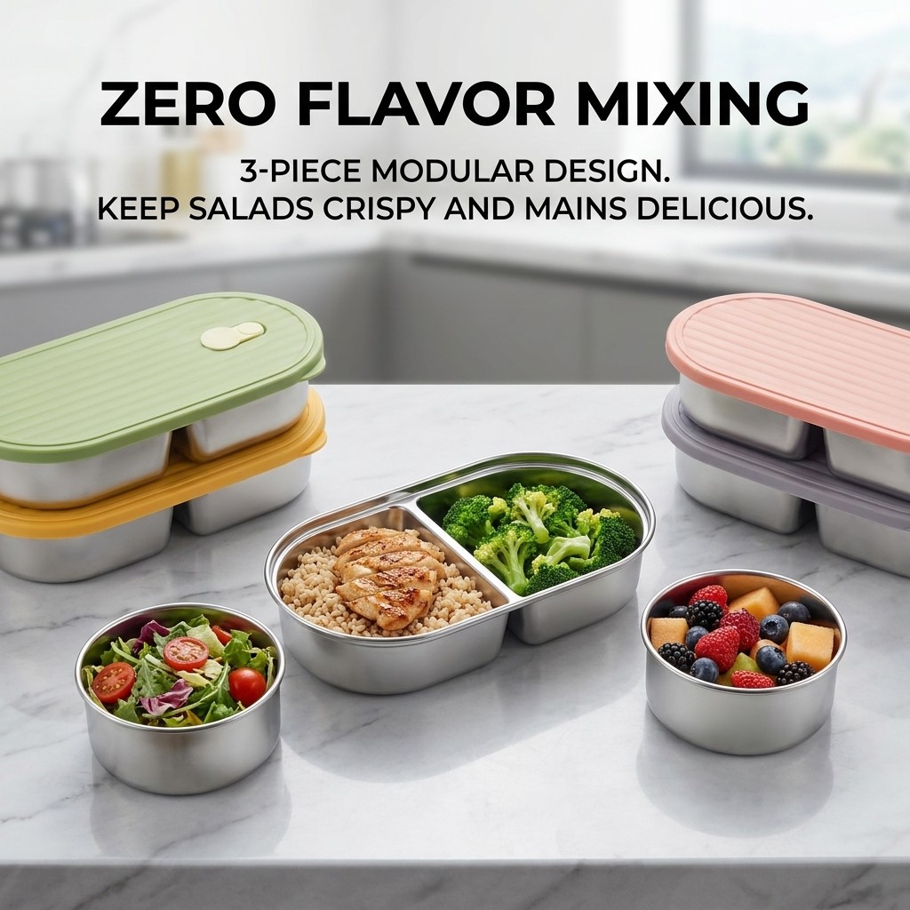 전자레인지용 304 스테인리스 도시락 세트, 분리형 도 - Meal Prep Meal Ideas 리뷰 및 가격