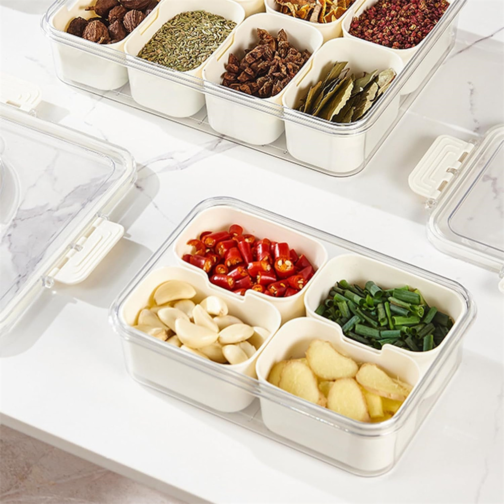 휴대용 식품 보관함, 스낵 보관함, 뚜껑이 있는 4칸, - Meal Prep Box 리뷰 및 가격