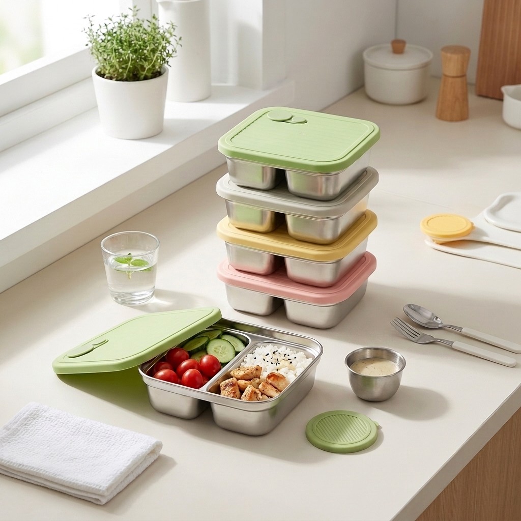 304 스테인리스 스틸 도시락 어린이용 학교용 1/2칸 - Meal Prep Meal Ideas 리뷰 및 가격