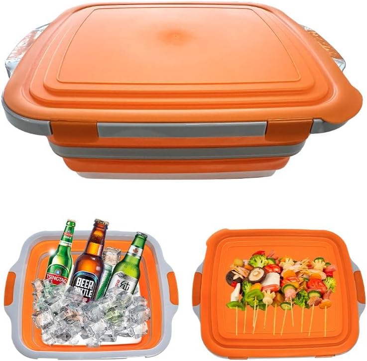 3 in 1 접이식 바베큐 준비통(뚜껑 포함) 캠핑 식 - Meal Prep For Cutting 리뷰 및 가격