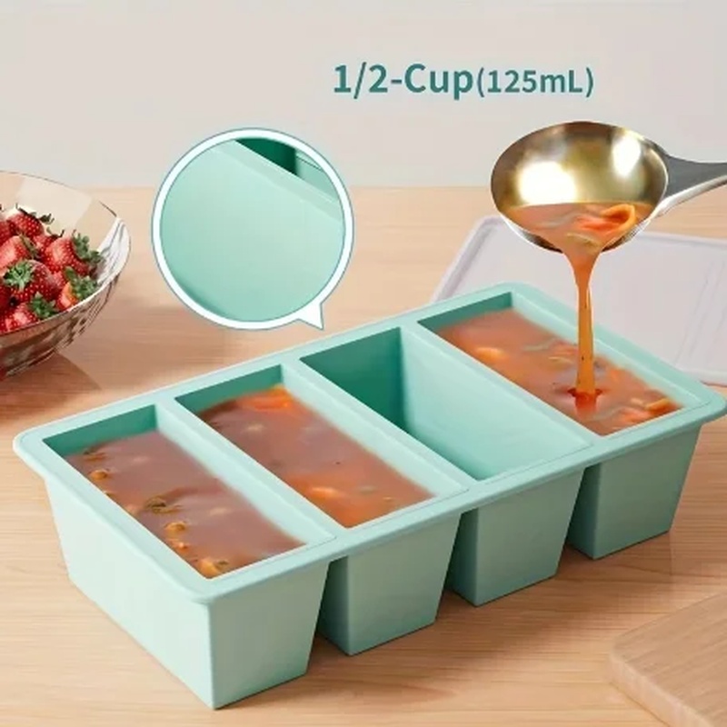 쌓을 수 있는 실리콘 냉동 트레이(뚜껑 포함) - 수프 - Meal Prep Chia Pudding 리뷰 및 가격