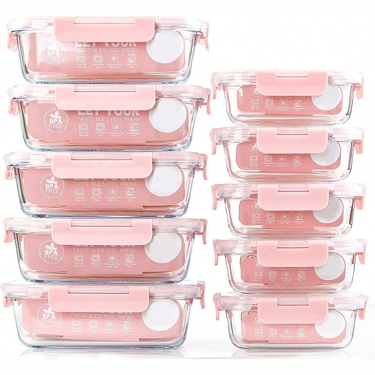 10팩 유리 밀프렙 용기, 뚜껑이 있는 밀폐형 식품 보 - Meal Prep Box 리뷰 및 가격
