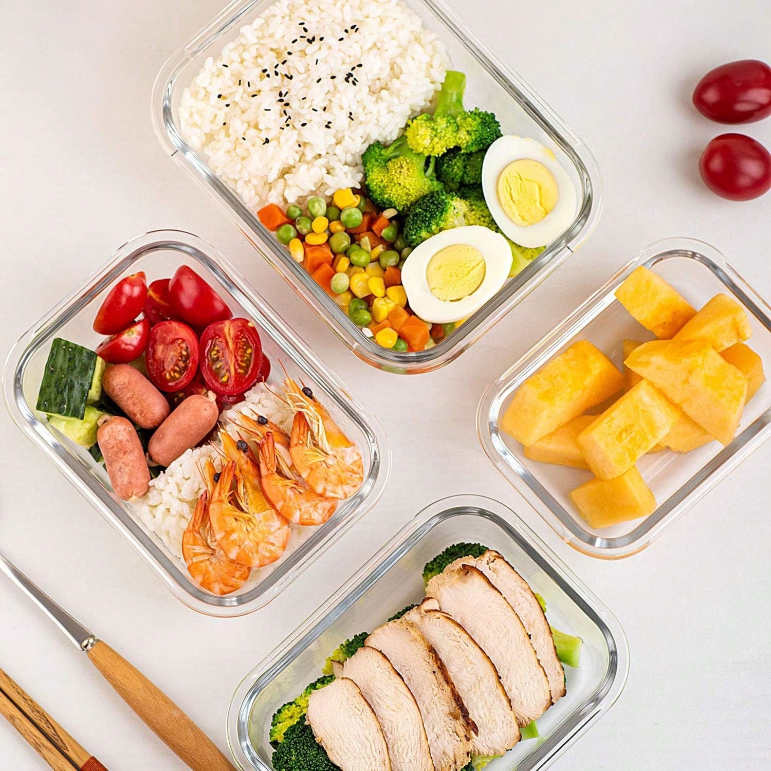 10팩 유리 밀프렙 용기, 뚜껑이 있는 밀폐형 식품 보 - Meal Prep Box 리뷰 및 가격