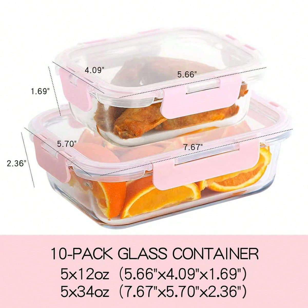10팩 유리 밀프렙 용기, 뚜껑이 있는 밀폐형 식품 보 - Meal Prep Box 리뷰 및 가격