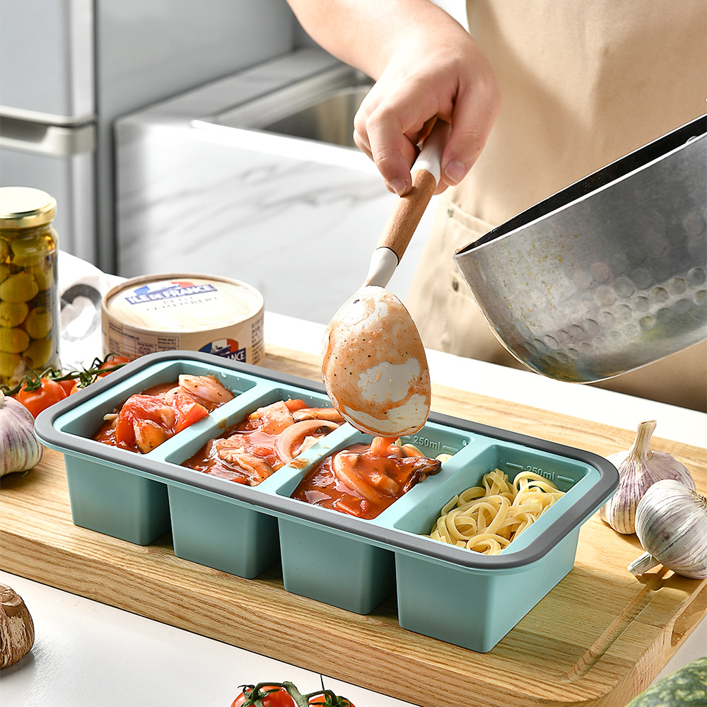 실리콘 분리형 뚜껑있는 식품 보관 용기, 냉동 가능한  - Meal Prep Chia Pudding 리뷰 및 가격