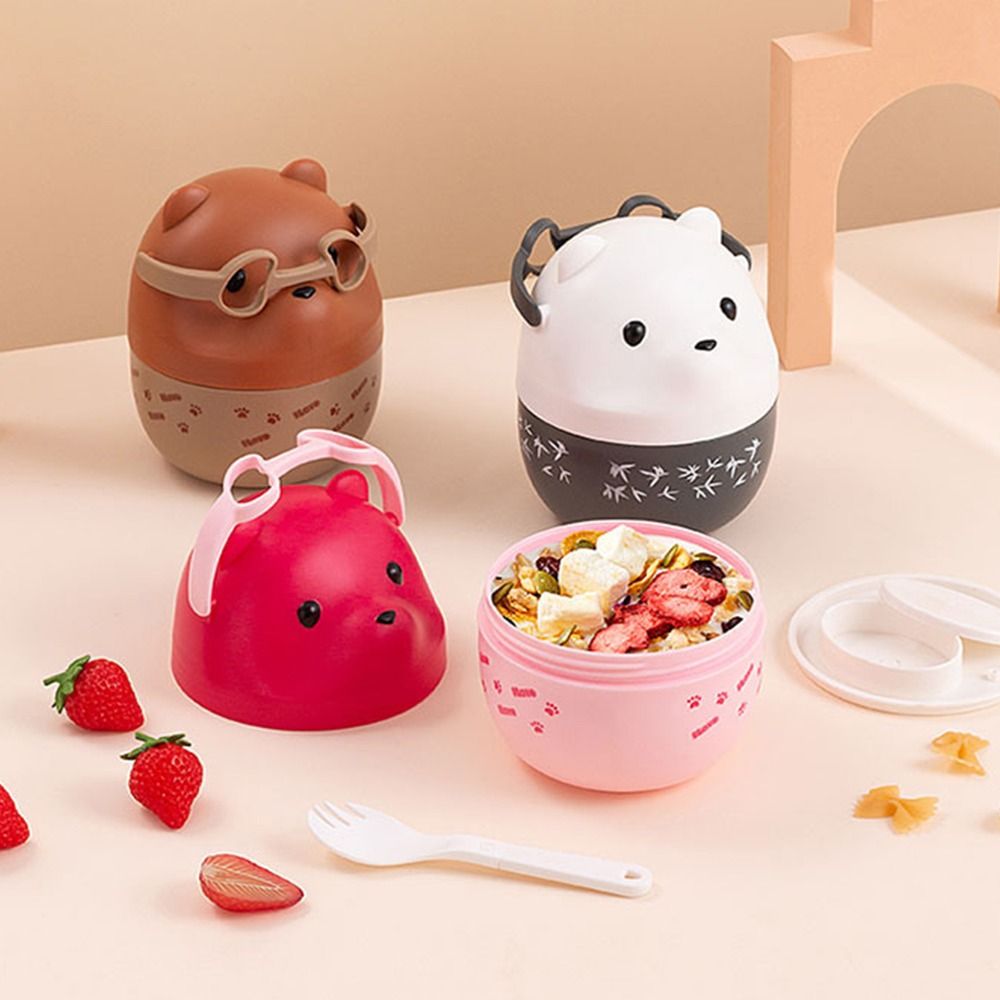 휴대용 안경 곰 보온 도시락 상자, 어린이 1/2/3  - Meal Prep Box 리뷰 및 가격