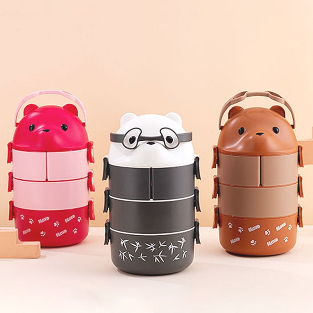휴대용 안경 곰 보온 도시락 상자, 어린이 1/2/3  - Meal Prep Box 리뷰 및 가격
