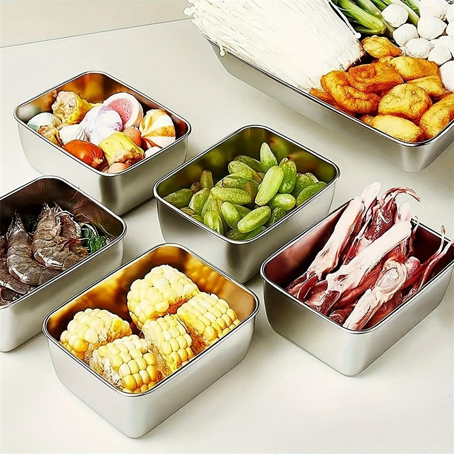 1/3/5pcs 스테인레스 스틸 식품 보관 상자 뚜껑이 - Meal Prep Box 리뷰 및 가격