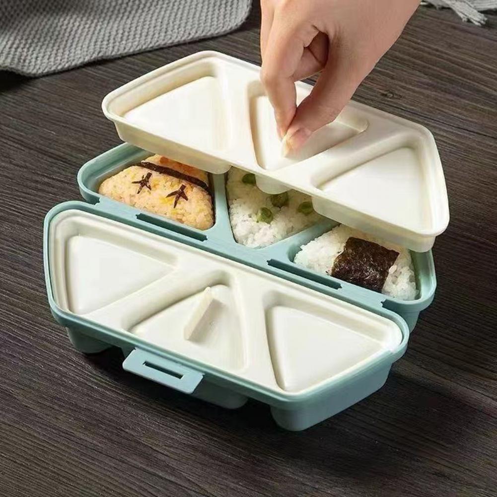 6구 삼각형 오니기리 몰드 도시락통 2-in-1 뚜껑있 - Meal Prep Rice 리뷰 및 가격