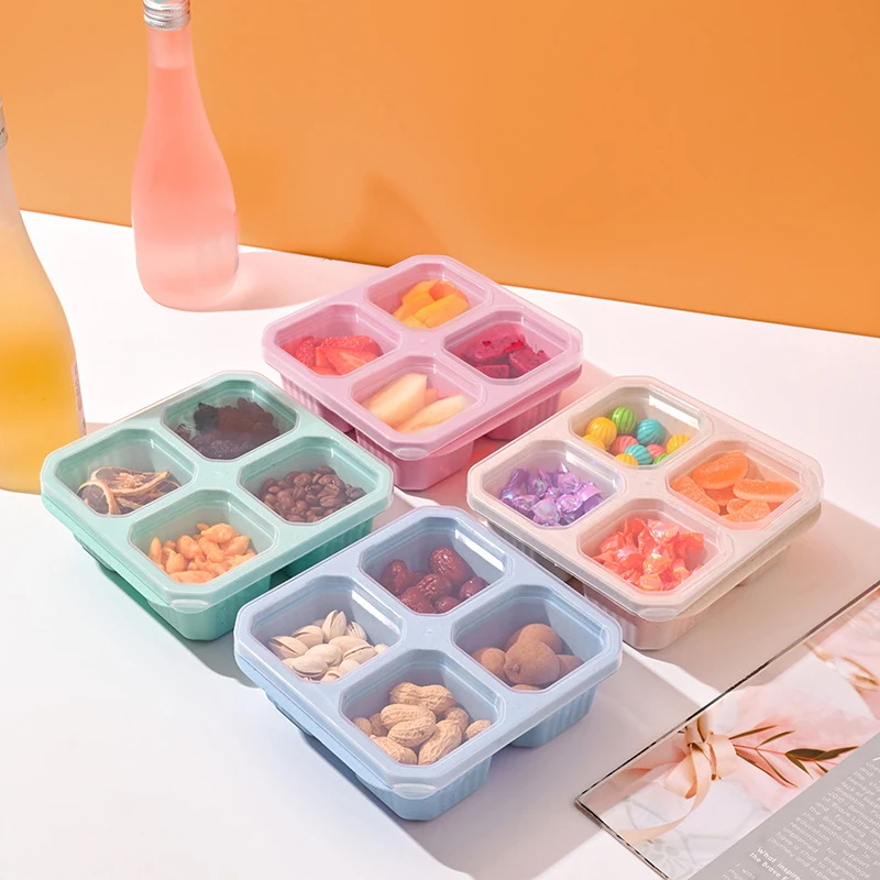 어린이 및 성인용 4 그리드 스낵 박스, 가정용 스낵  - Meal Prep Meal Ideas 리뷰 및 가격