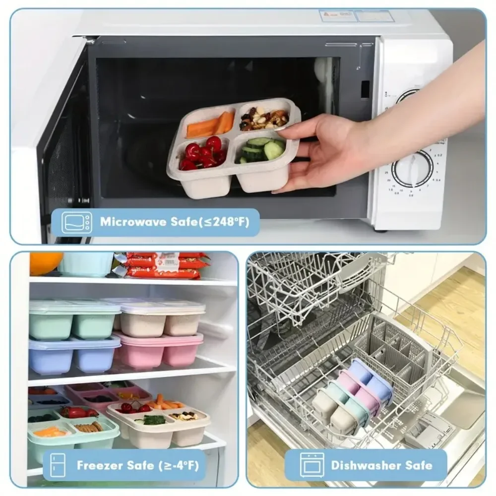 어린이 및 성인용 4 그리드 스낵 박스, 가정용 스낵  - Meal Prep Meal Ideas 리뷰 및 가격